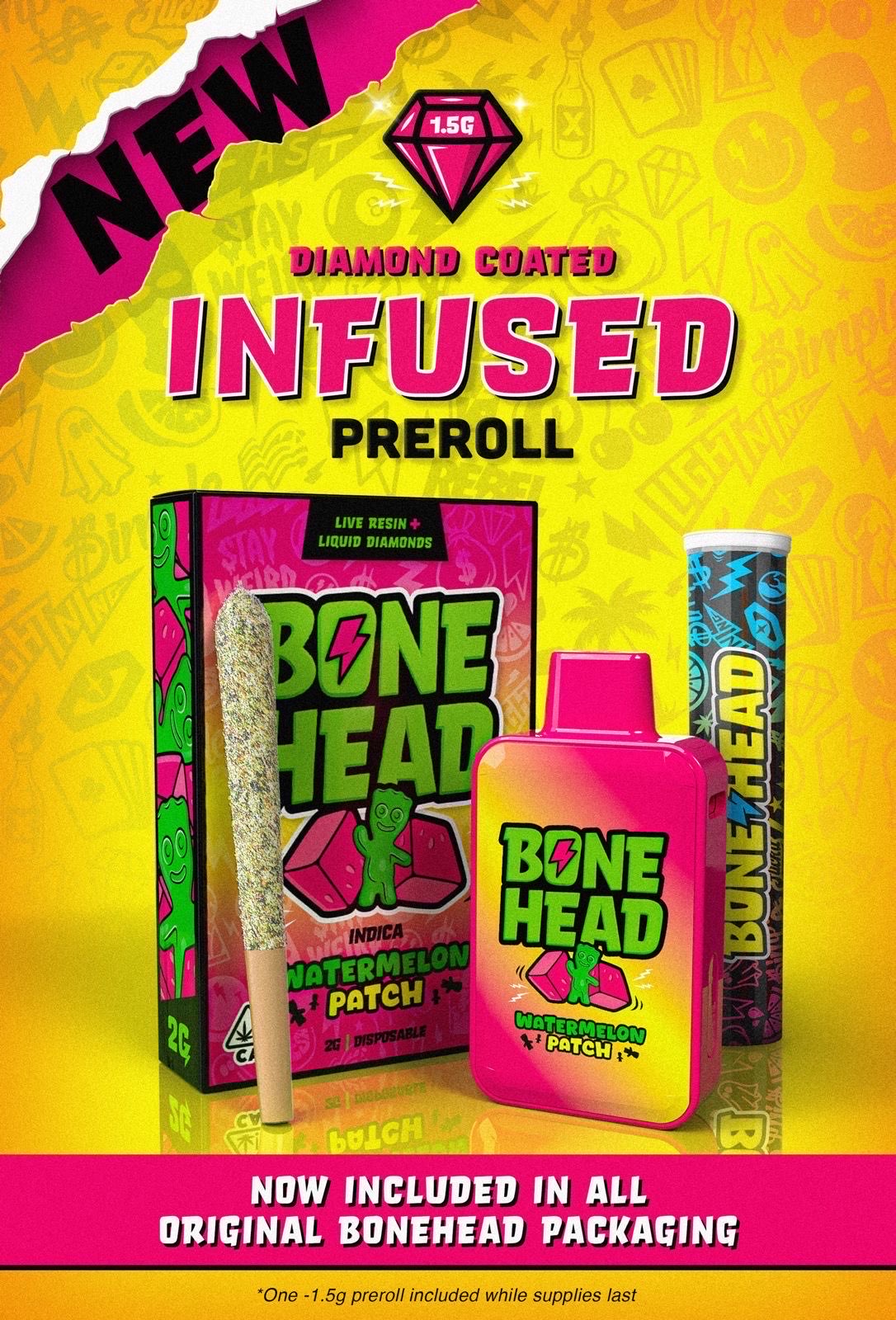BONE HEAD Indica Watermelon Patch (2g)